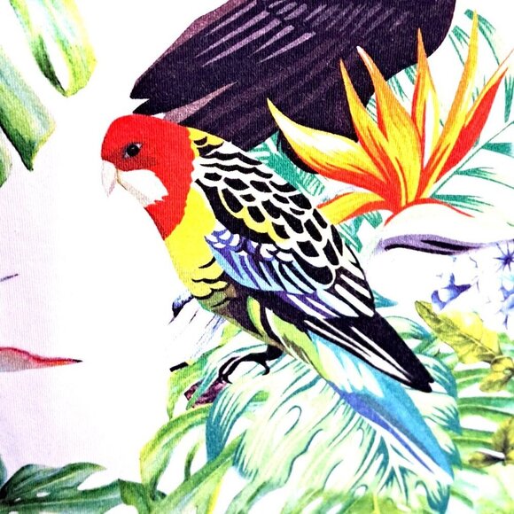 Soft Surroundings Women's 1X Multicolor Tropical Print Tunic 3/4 Sleeve - Picture 6 of 8